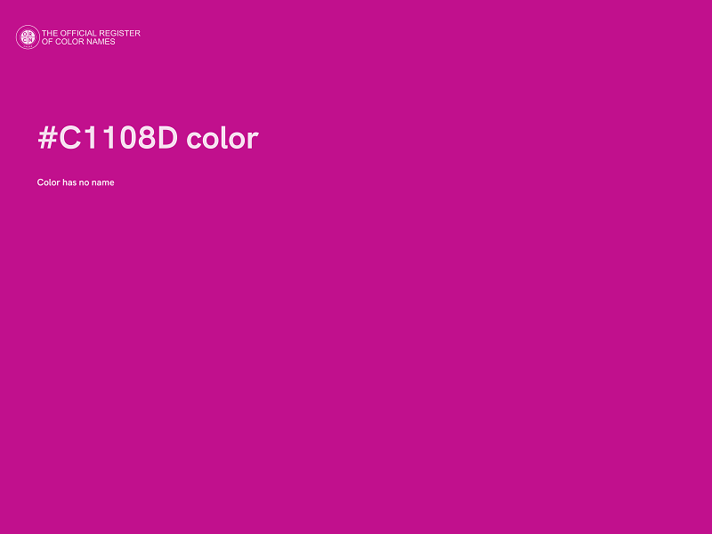#C1108D color image