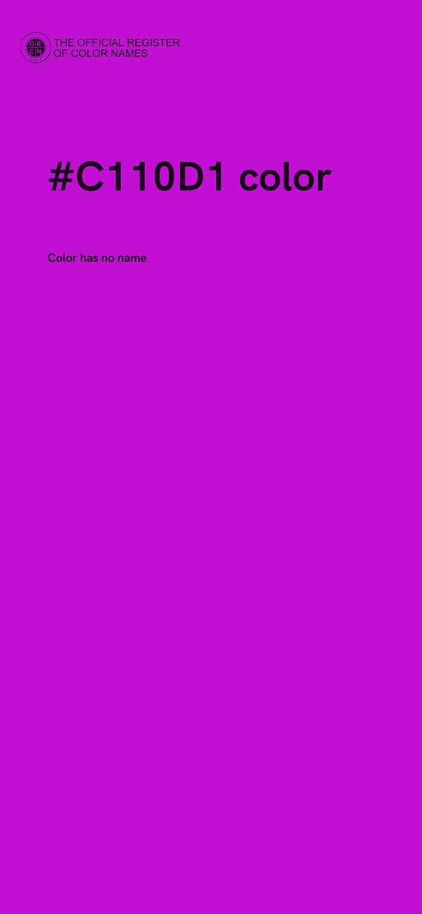 #C110D1 color image