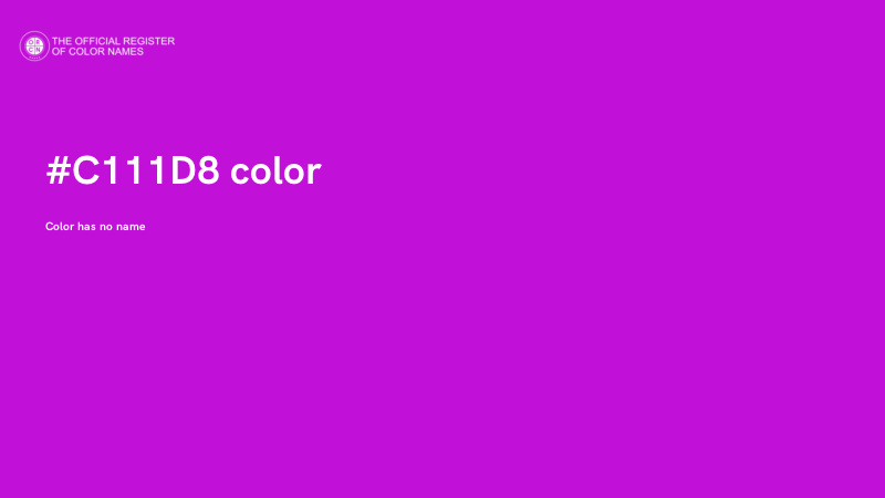 #C111D8 color image