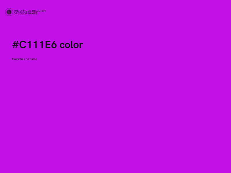 #C111E6 color image