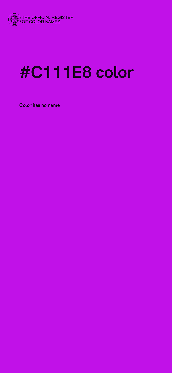 #C111E8 color image