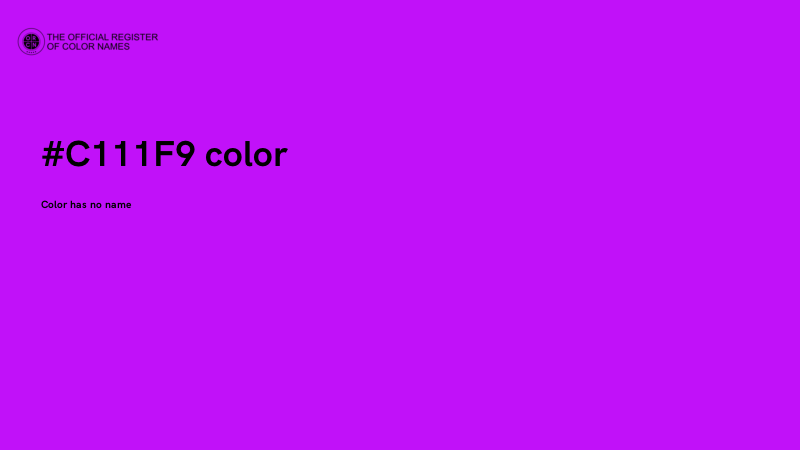 #C111F9 color image