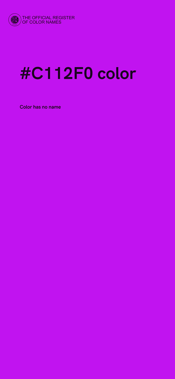 #C112F0 color image
