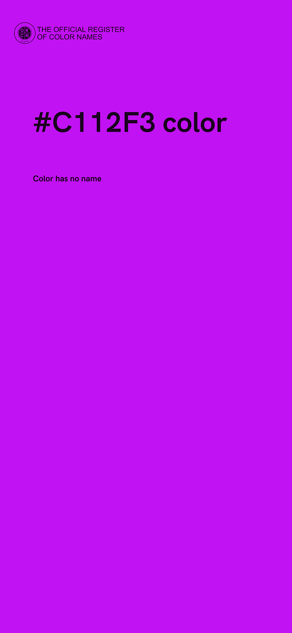 #C112F3 color image