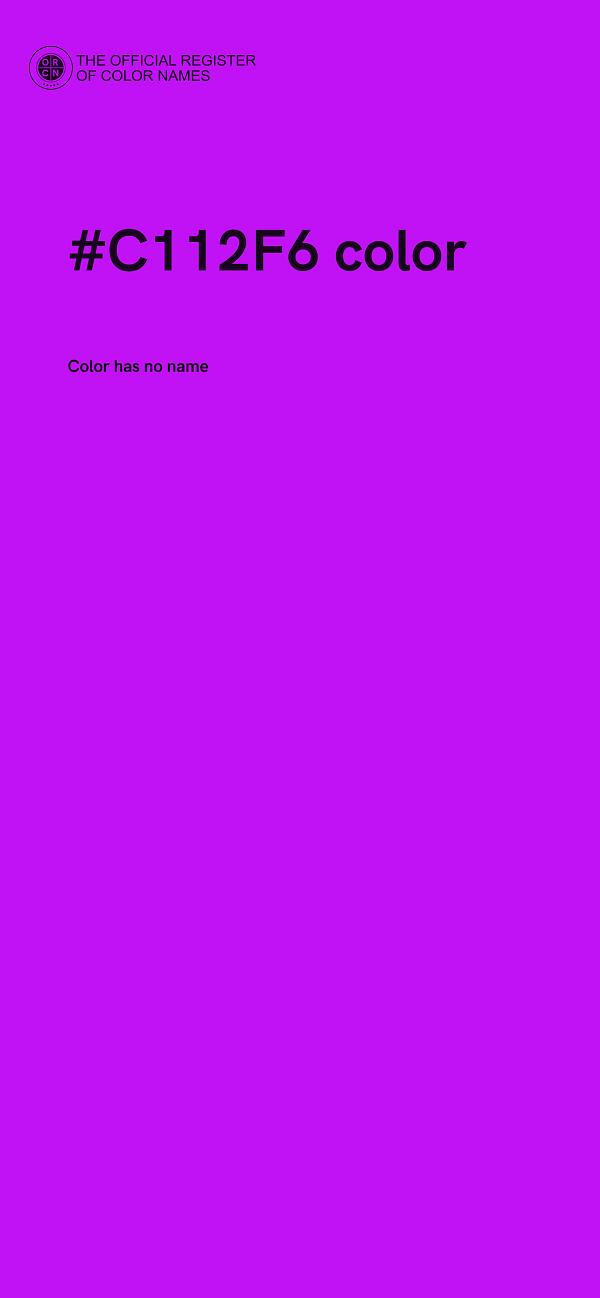 #C112F6 color image