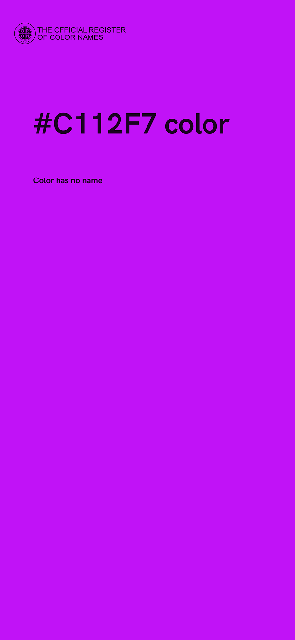 #C112F7 color image