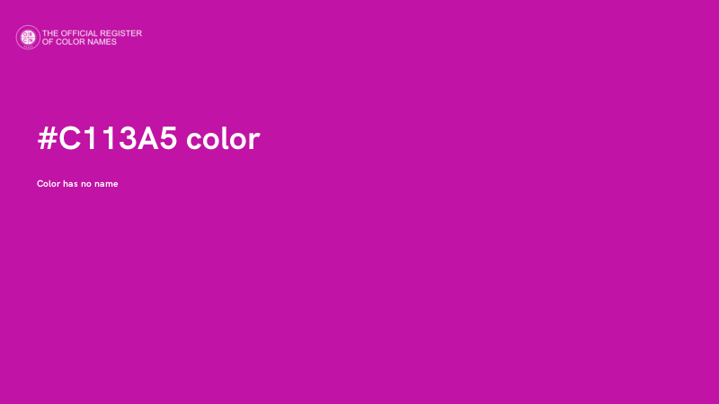 #C113A5 color image