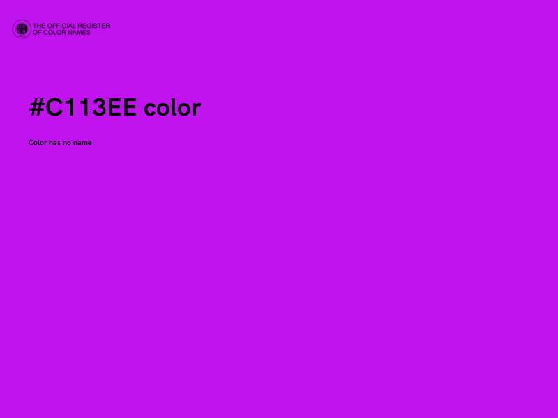 #C113EE color image