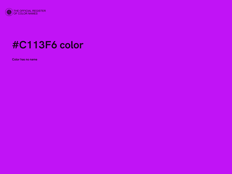 #C113F6 color image