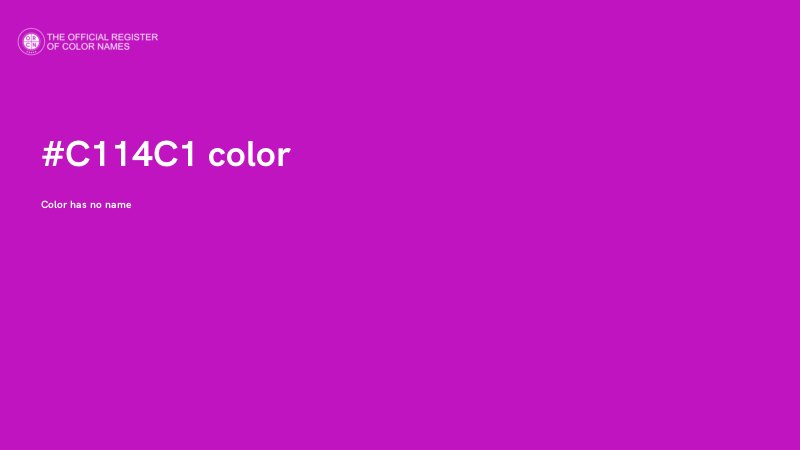 #C114C1 color image