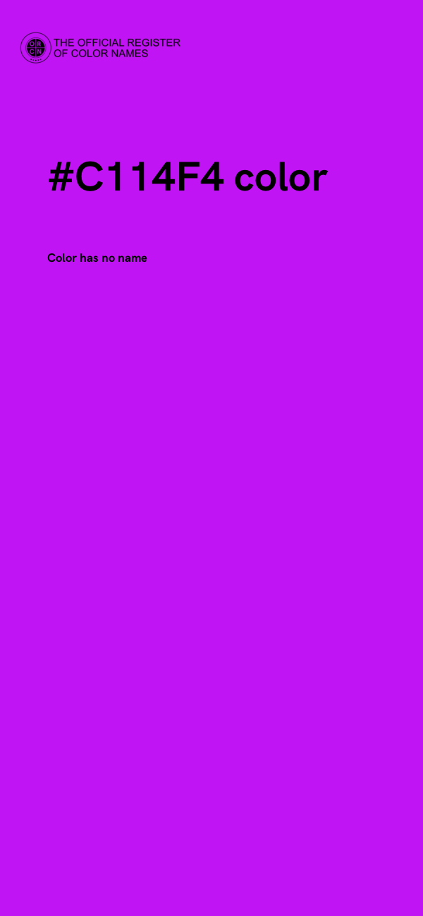 #C114F4 color image
