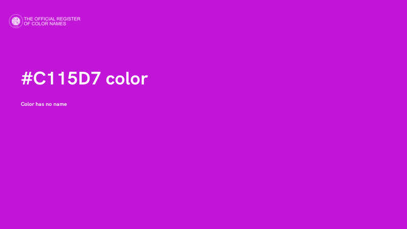 #C115D7 color image