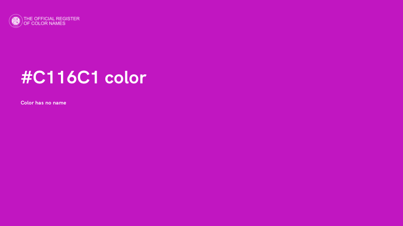 #C116C1 color image