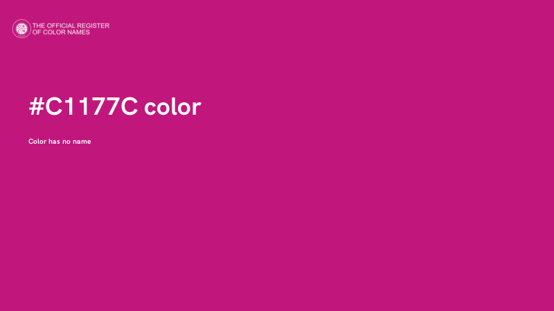 #C1177C color image