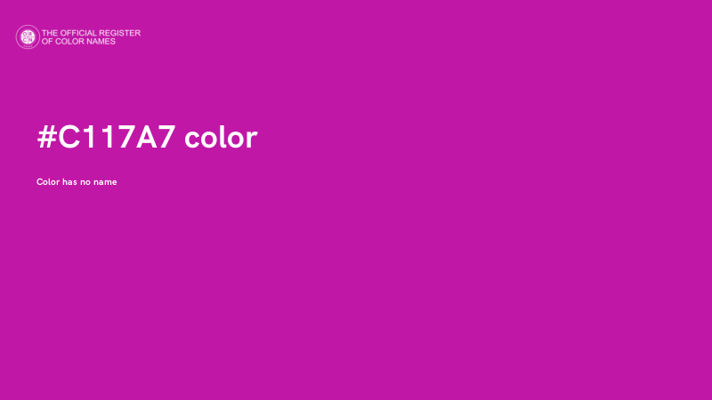 #C117A7 color image