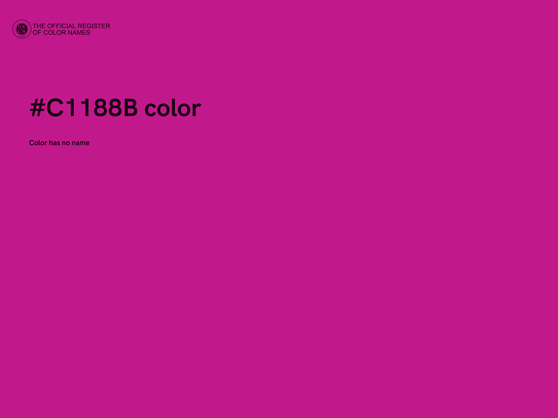 #C1188B color image