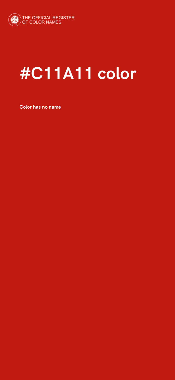 #C11A11 color image