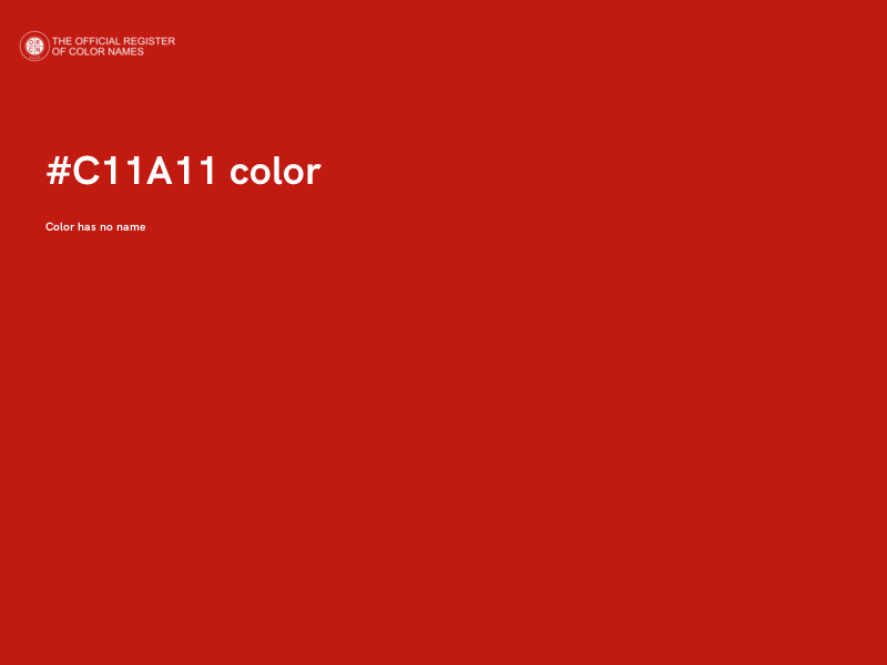 #C11A11 color image