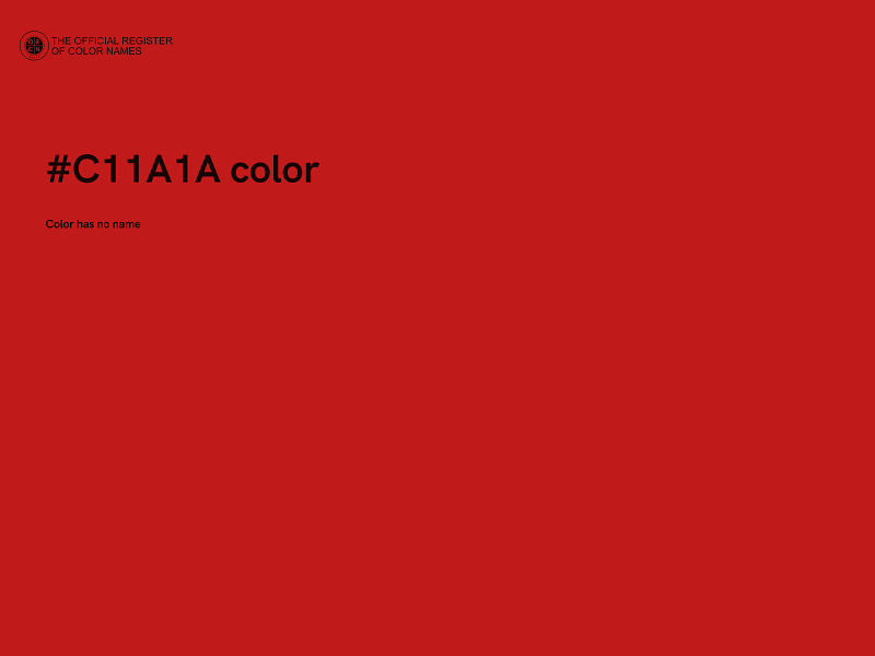 #C11A1A color image