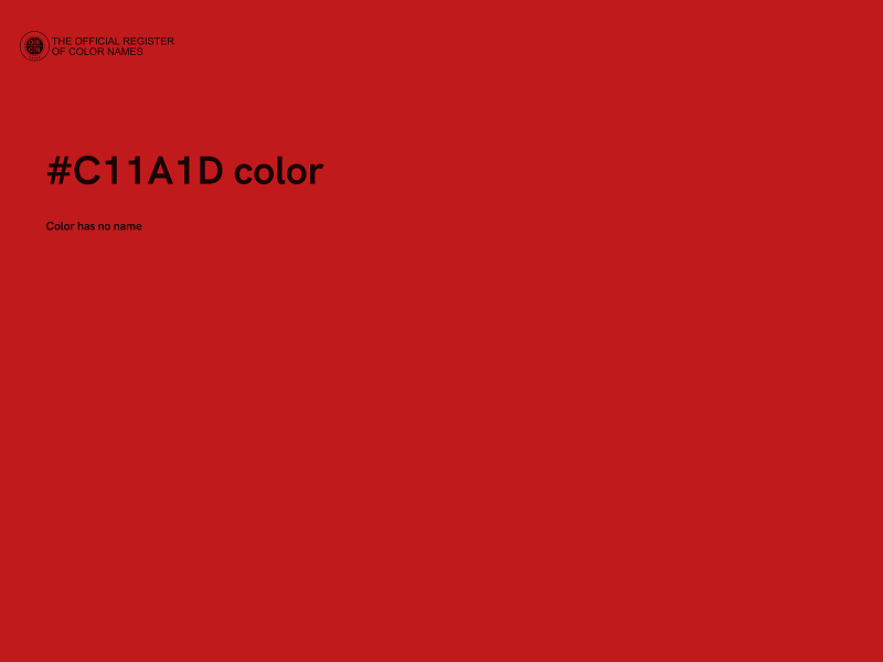 #C11A1D color image