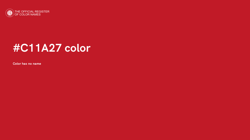 #C11A27 color image
