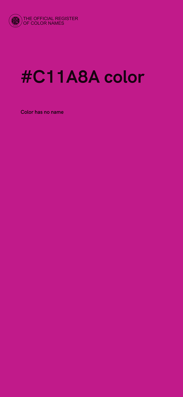 #C11A8A color image