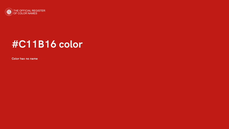 #C11B16 color image