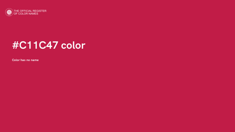 #C11C47 color image