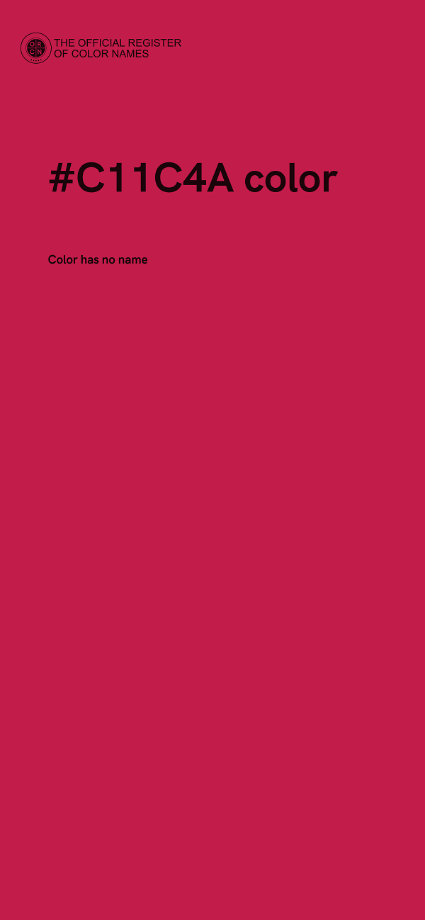 #C11C4A color image