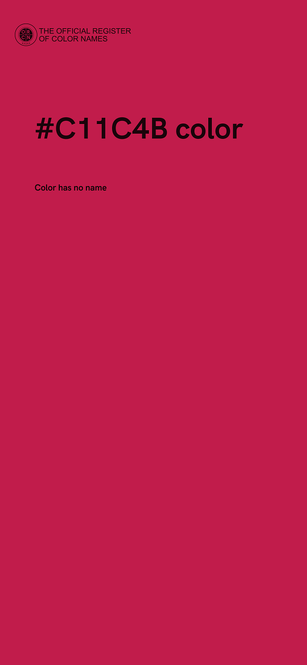 #C11C4B color image