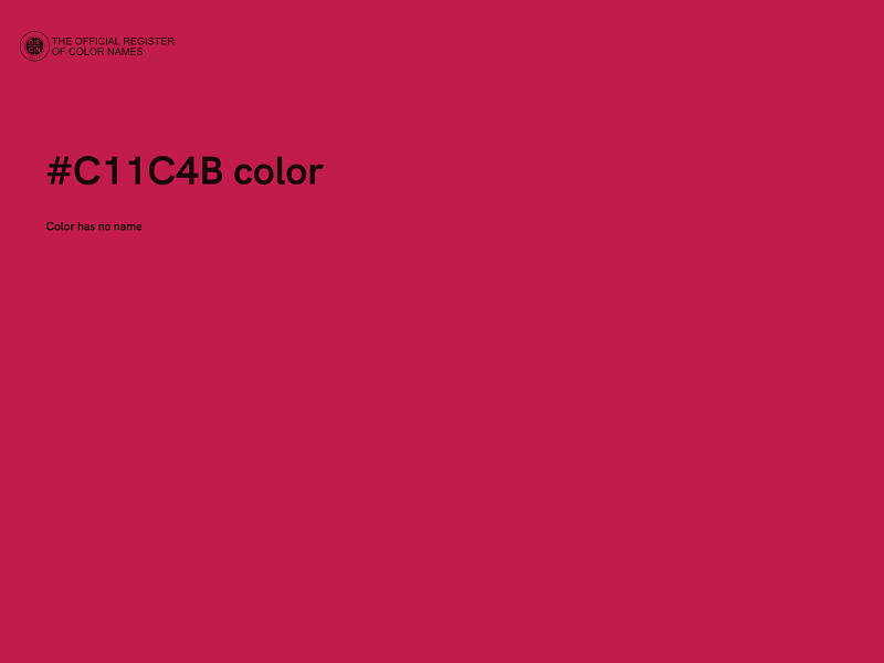 #C11C4B color image