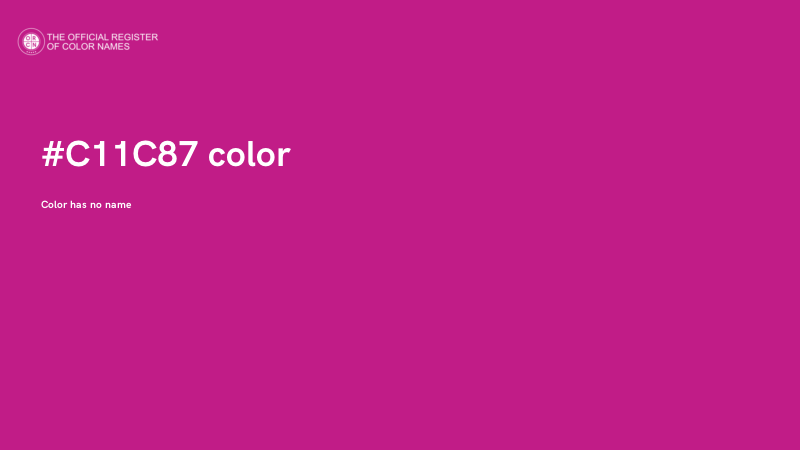 #C11C87 color image