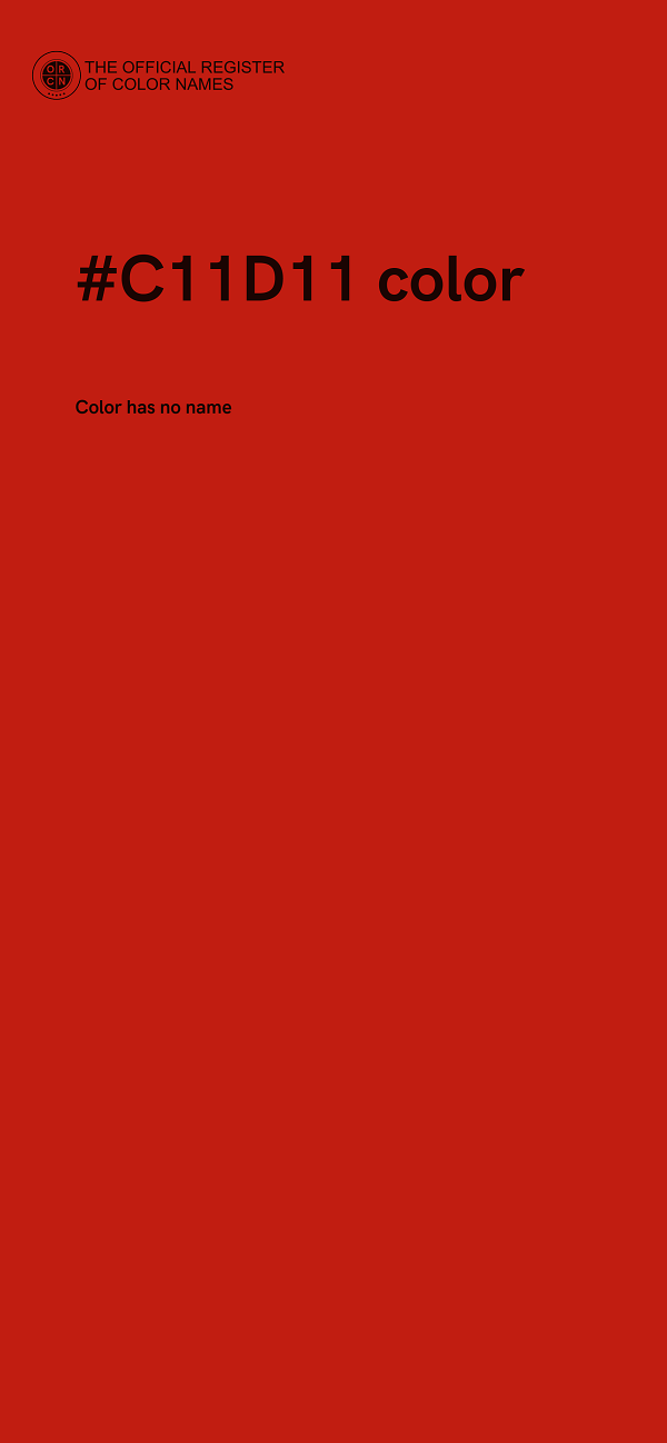 #C11D11 color image