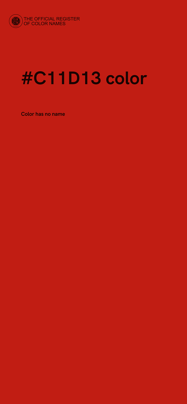 #C11D13 color image