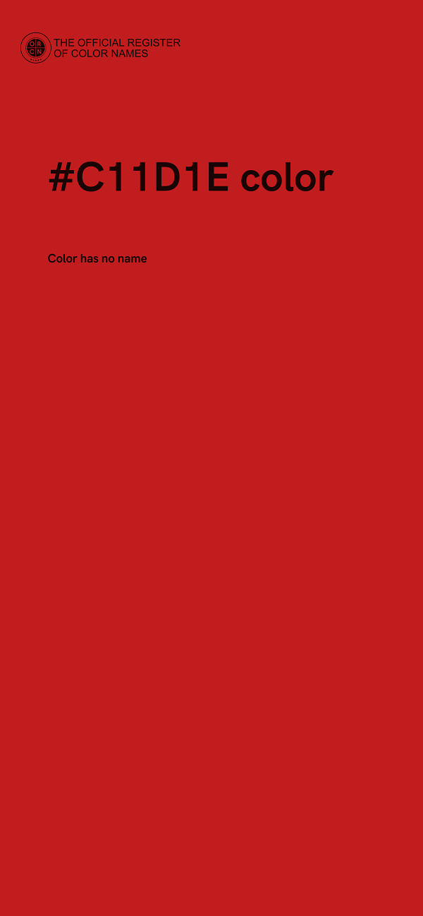 #C11D1E color image