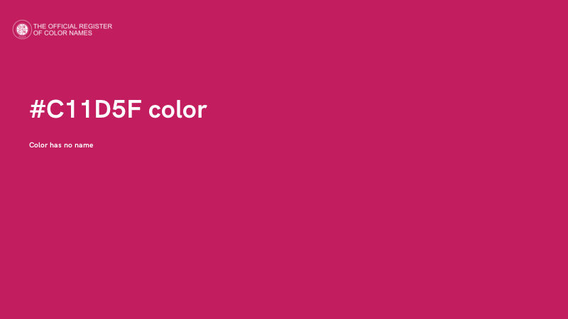 #C11D5F color image