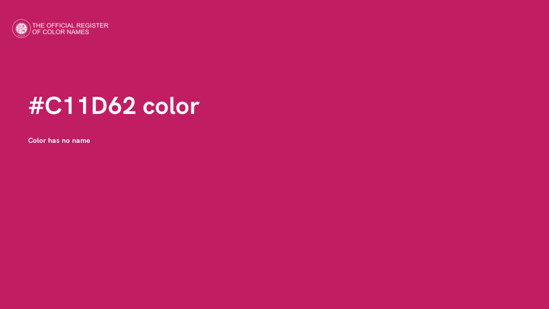 #C11D62 color image