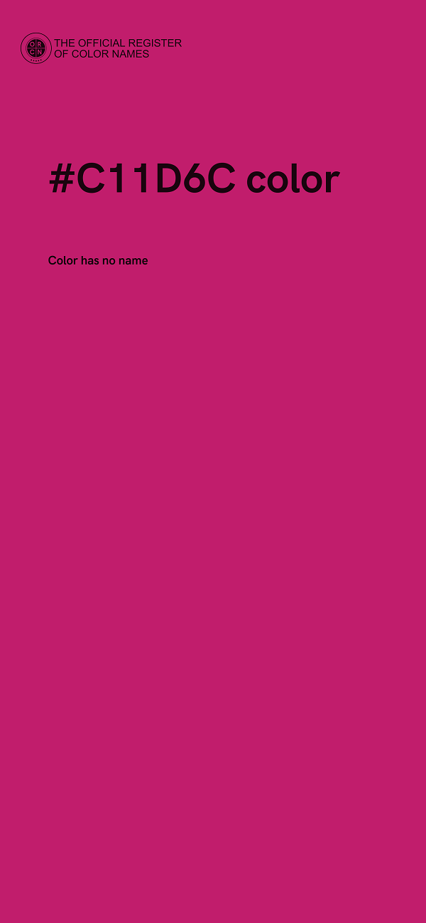 #C11D6C color image