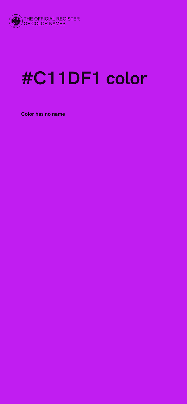 #C11DF1 color image