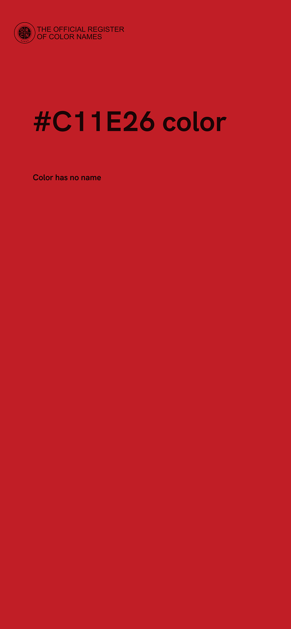 #C11E26 color image