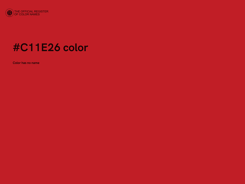 #C11E26 color image