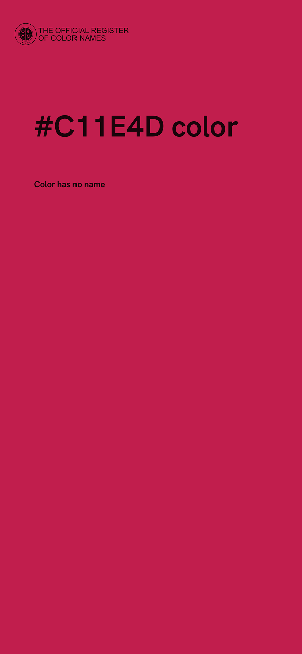 #C11E4D color image