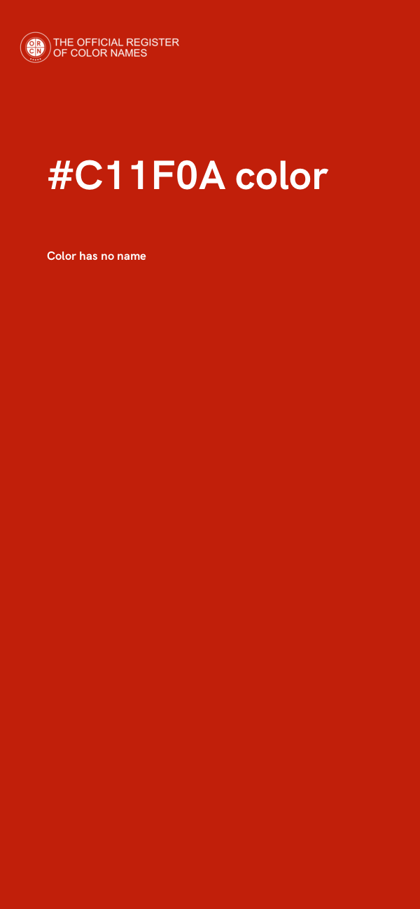 #C11F0A color image