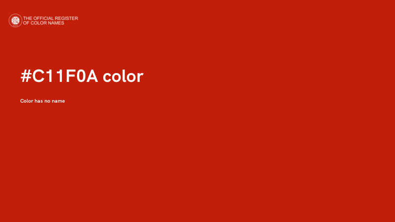 #C11F0A color image