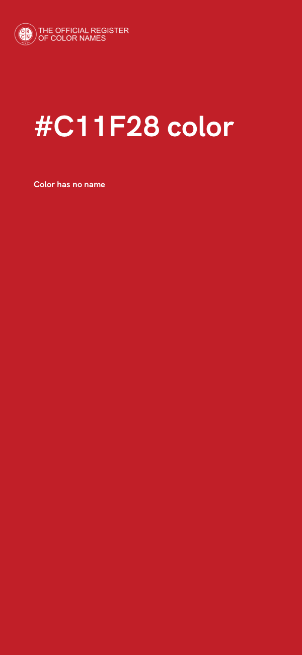 #C11F28 color image
