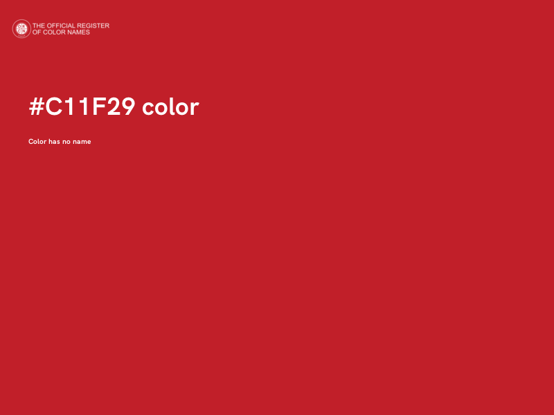 #C11F29 color image