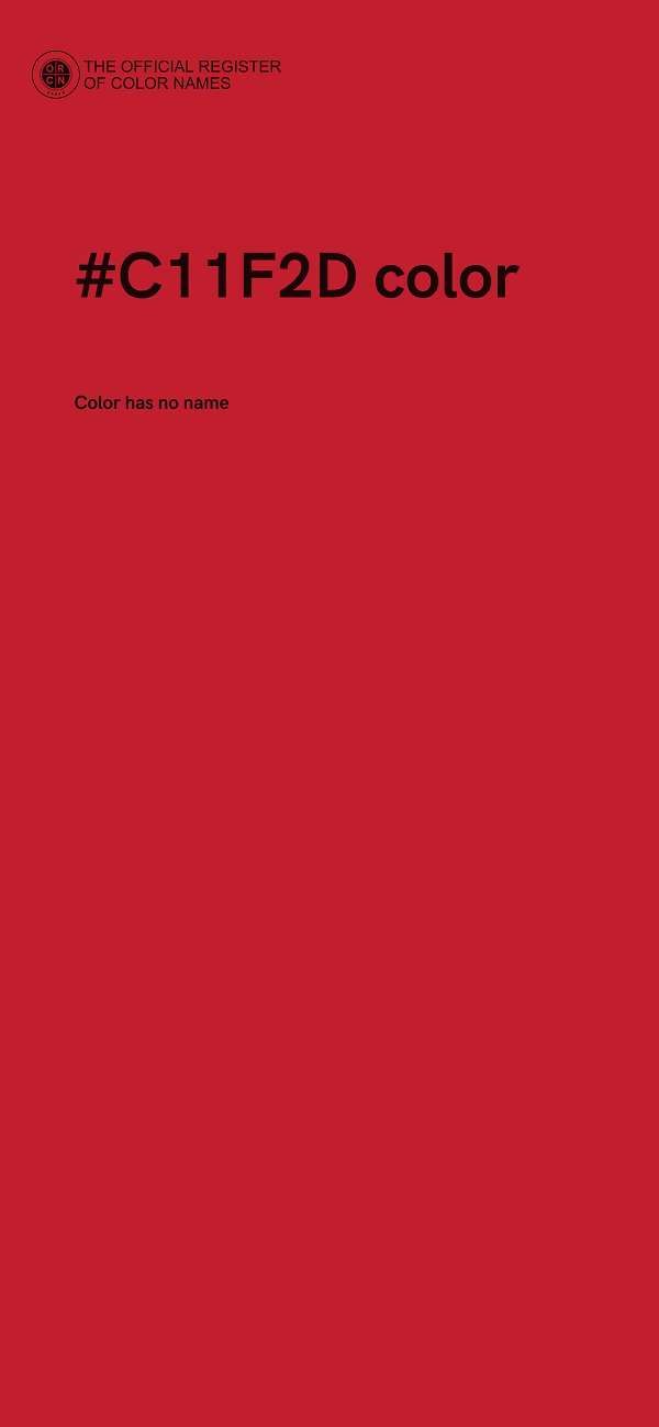 #C11F2D color image