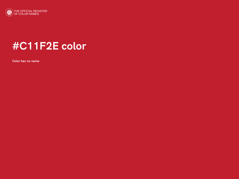 #C11F2E color image
