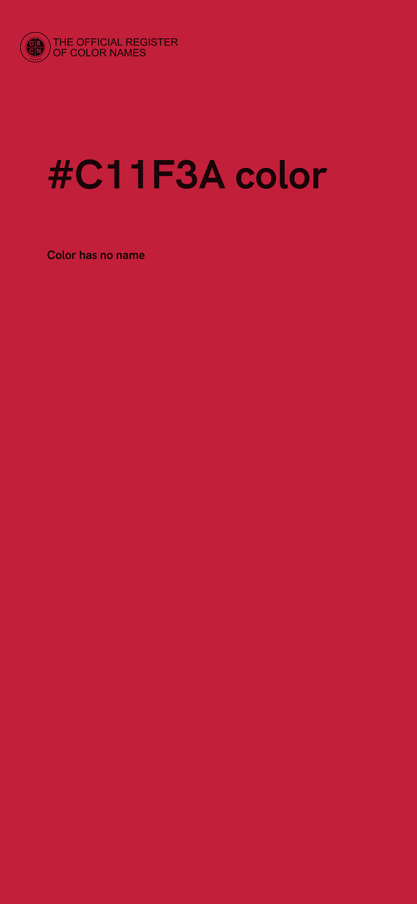 #C11F3A color image