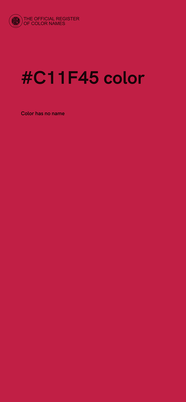 #C11F45 color image